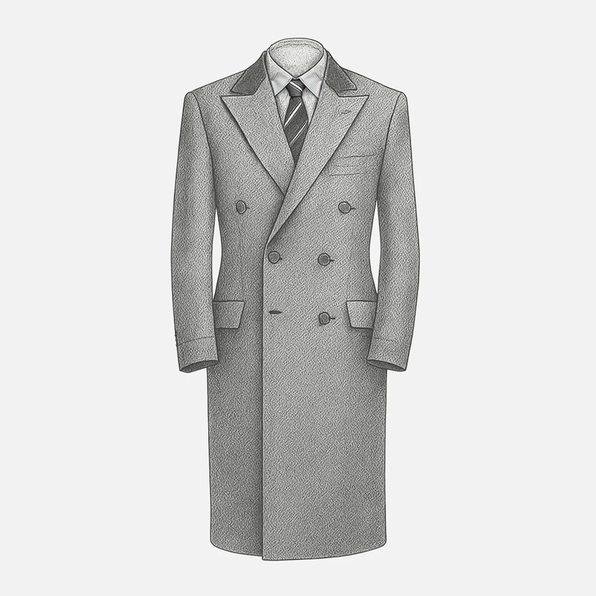 Double Breasted 'Conduit Cut' Overcoat