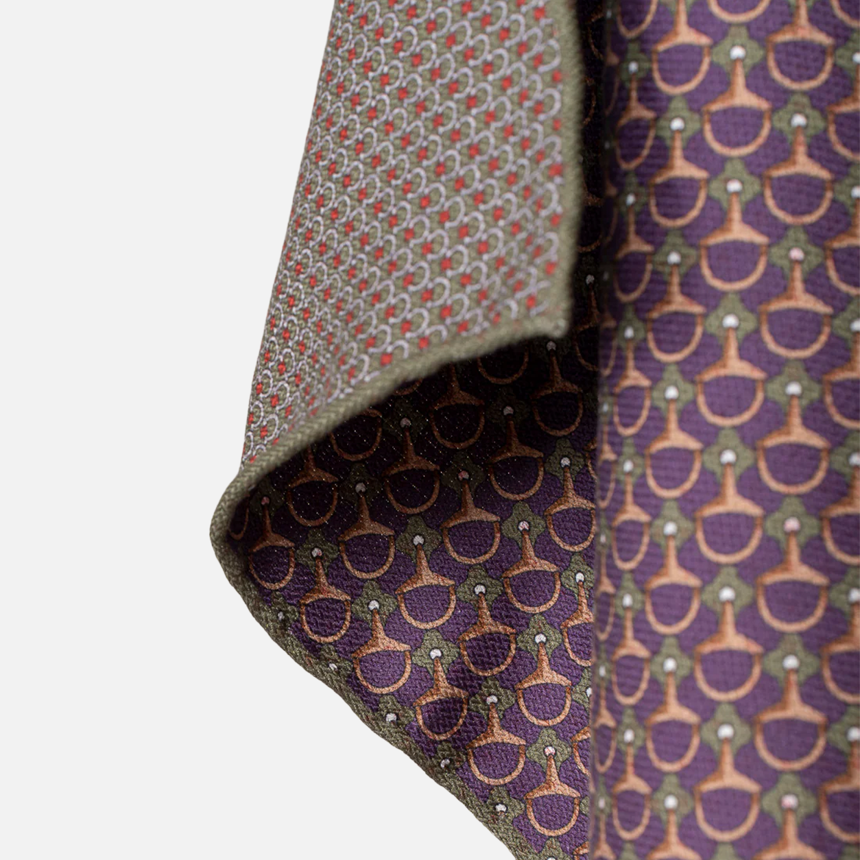 Reversible Silk Horsebit Print