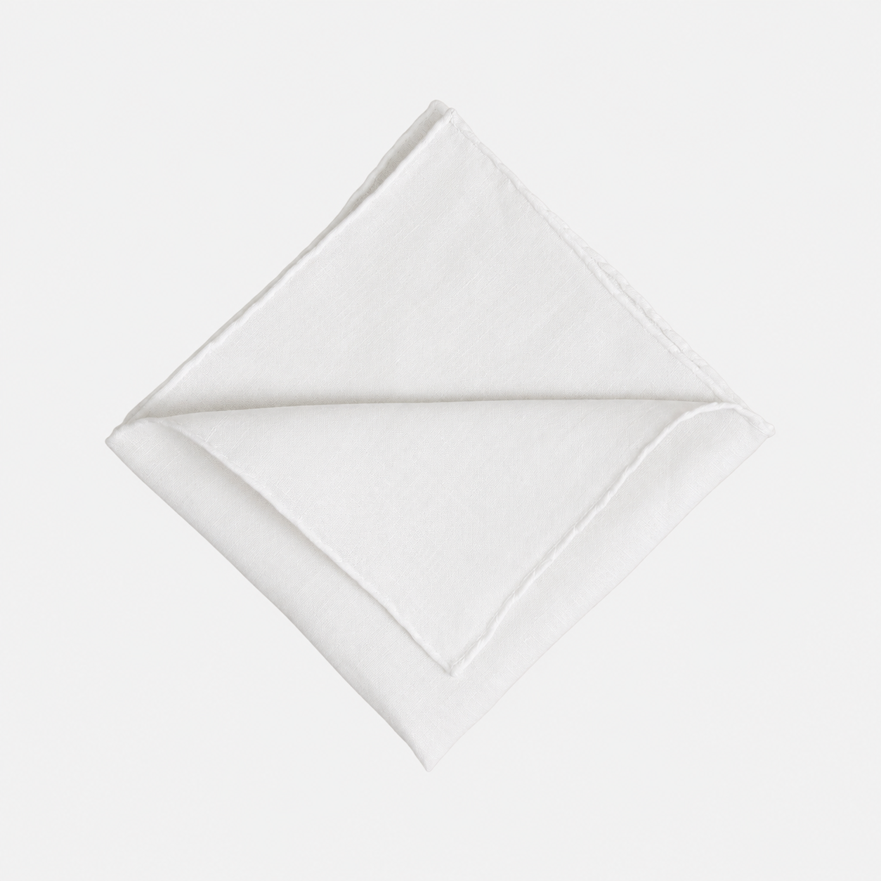 White Linen Pocket Square